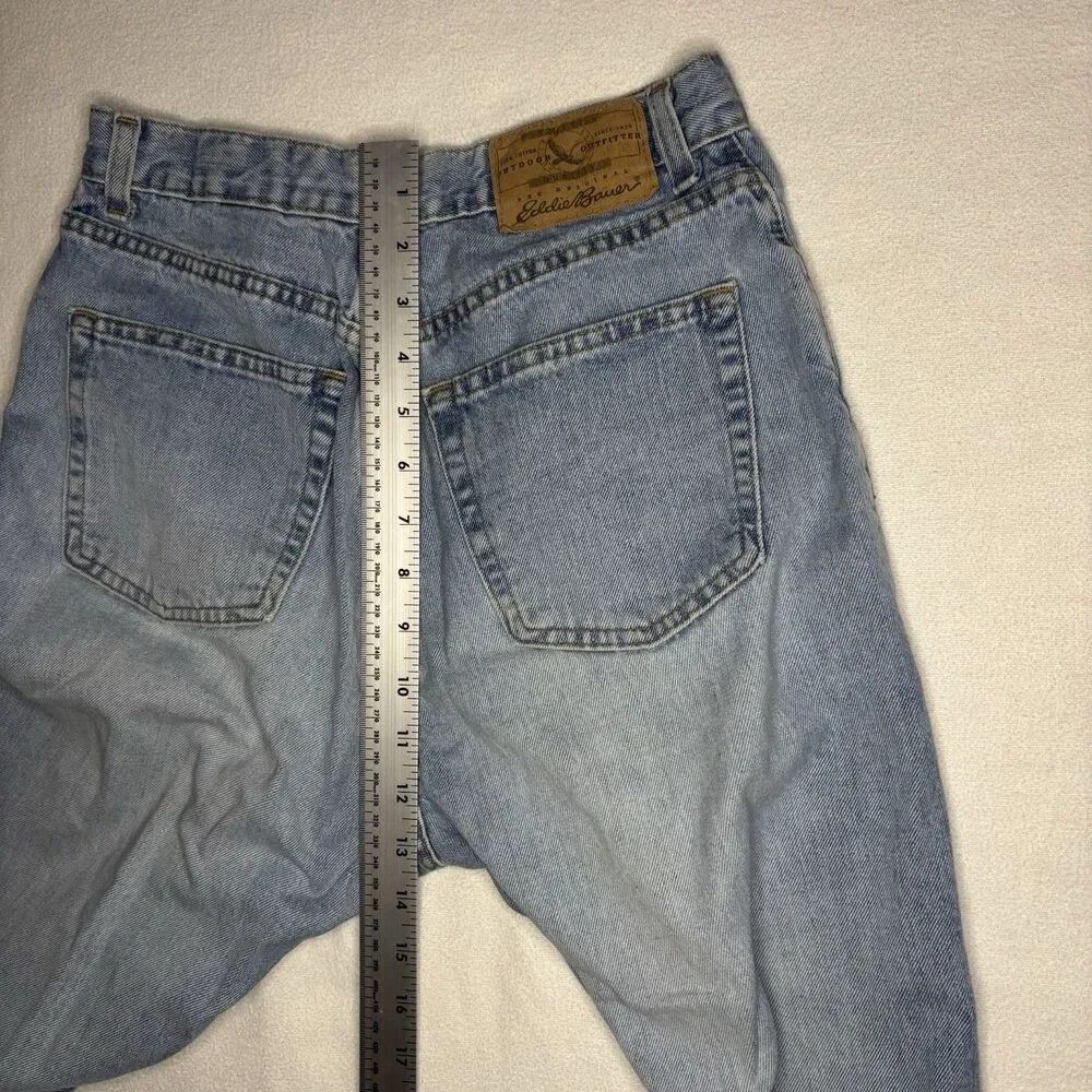 Eddie Bauer Denim Jeans Men Size‎ 6 Light Wash Excellent Vintage Button Fly High